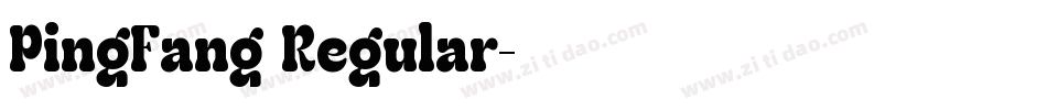 PingFang Regular字体转换